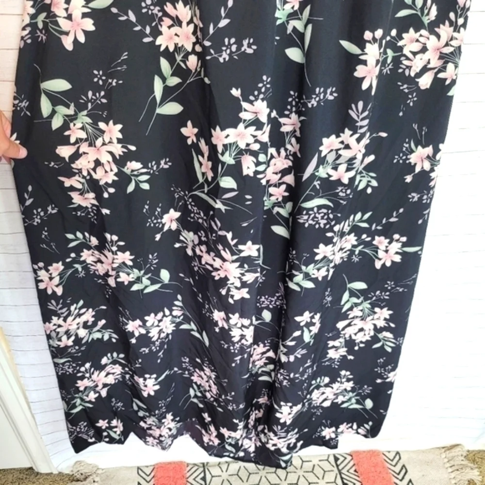 SHEIN CURVE VCAY FLORAL RACER BACK MAXI DRESS, SZ 4X